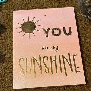 Pink and gold canvas